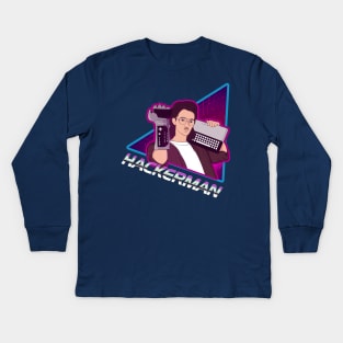 Hackerman - Prepare to Hack Time Kids Long Sleeve T-Shirt